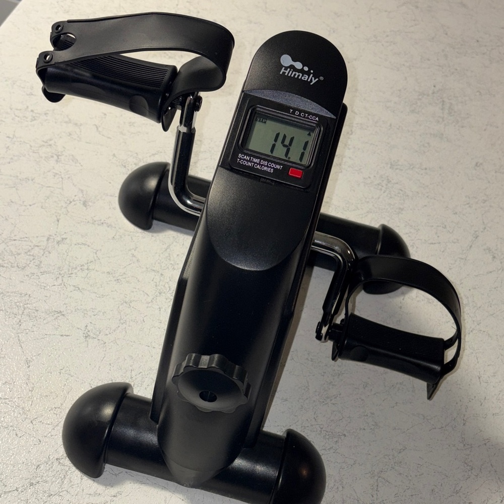 Himaly Portable stationary bike peddle peddler with adjustable resistance dial
